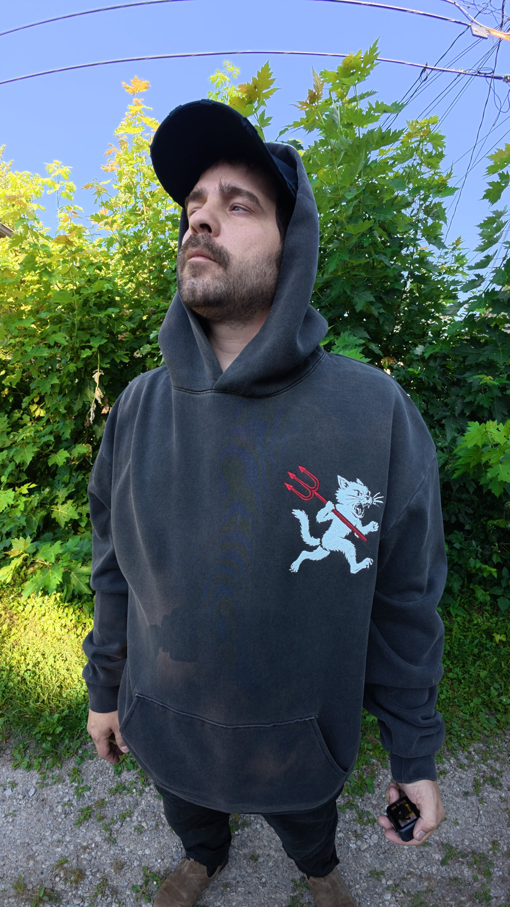 Glow cat heavyweight hoodie